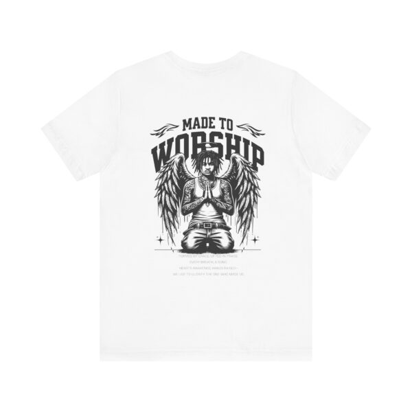 Made to Worship Unisex Jersey Tee - Hosanna Christian T-Shirt - Image 2