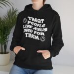 Treat People Like Jesus Hooded Sweatshirt - Image 4