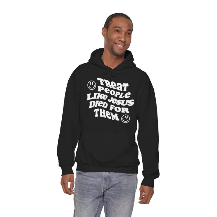 Treat People Like Jesus Hooded Sweatshirt - Image 13