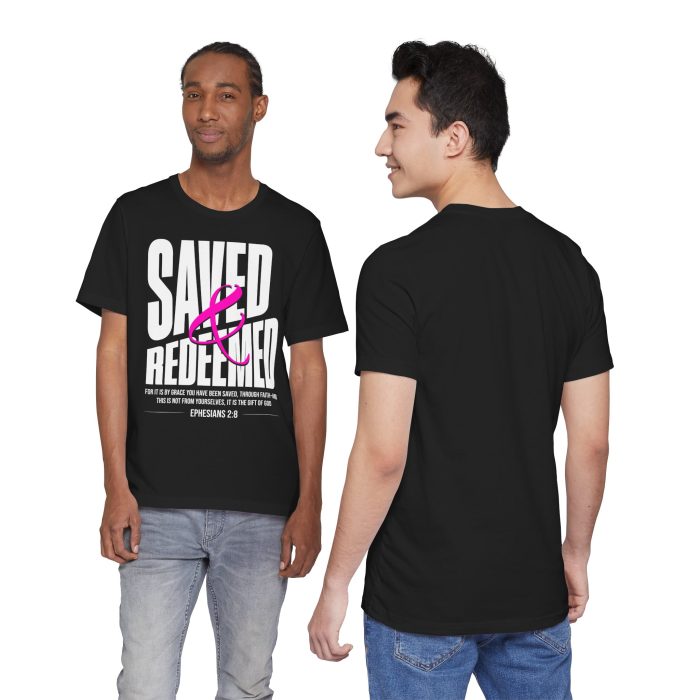 Saved & Redeemed Short Sleeve Tee - Christian Hosanna T Shirt - Image 23