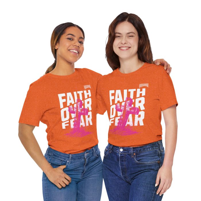 Faith Over Fear Unisex Jersey Tee – Hosanna Christian T-Shirt - Image 25