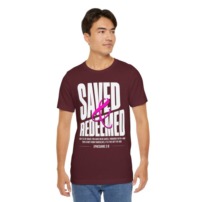 Saved & Redeemed Short Sleeve Tee - Christian Hosanna T Shirt - Image 51