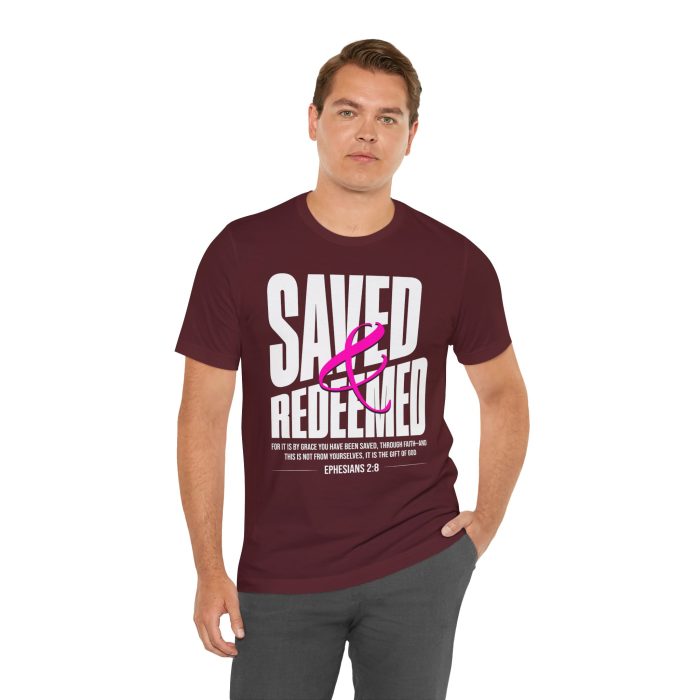 Saved & Redeemed Short Sleeve Tee - Christian Hosanna T Shirt - Image 45