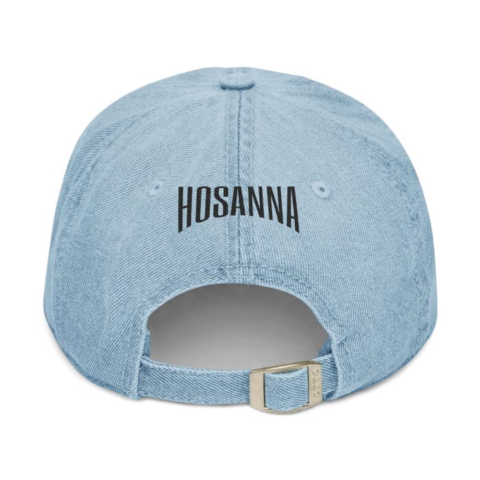 Denim Hat - Embroidered "Jesus Heals" Bandage with "Hosanna" Back - Image 7