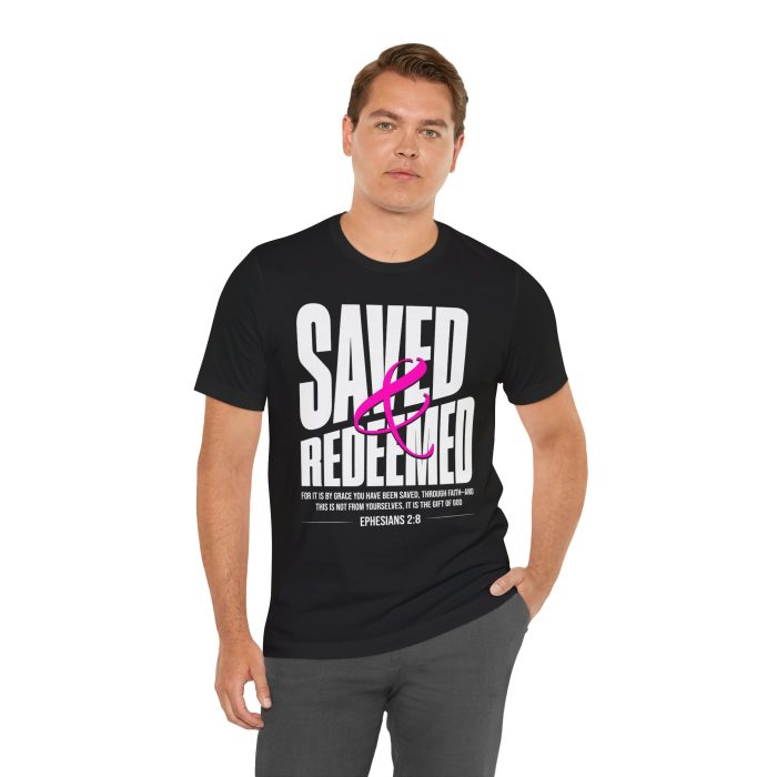 Saved & Redeemed Short Sleeve Tee - Christian Hosanna T Shirt - Image 12