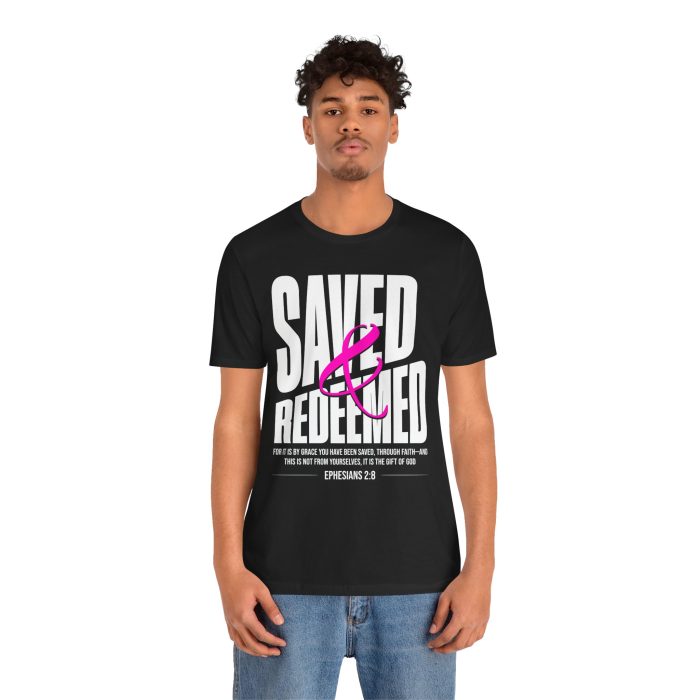 Saved & Redeemed Short Sleeve Tee - Christian Hosanna T Shirt - Image 10