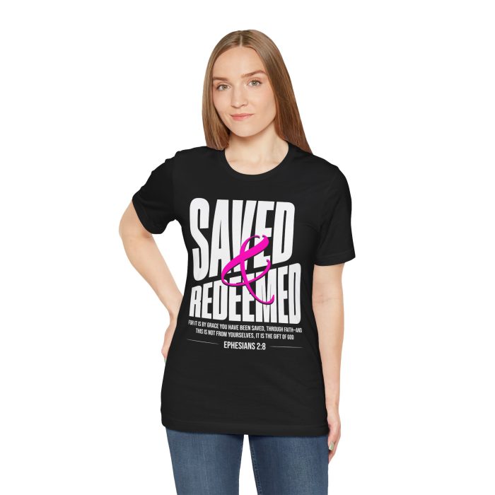 Saved & Redeemed Short Sleeve Tee - Christian Hosanna T Shirt - Image 11