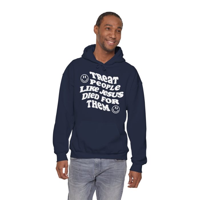Treat People Like Jesus Hooded Sweatshirt - Image 45