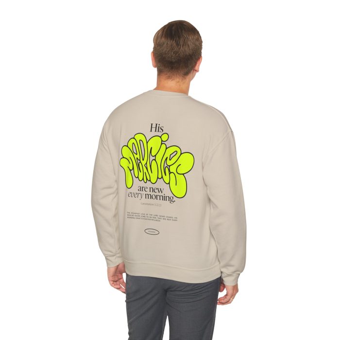 His Mercies Are New Every Morning - Hosanna Christian Crewneck Sweatshirt - Image 7