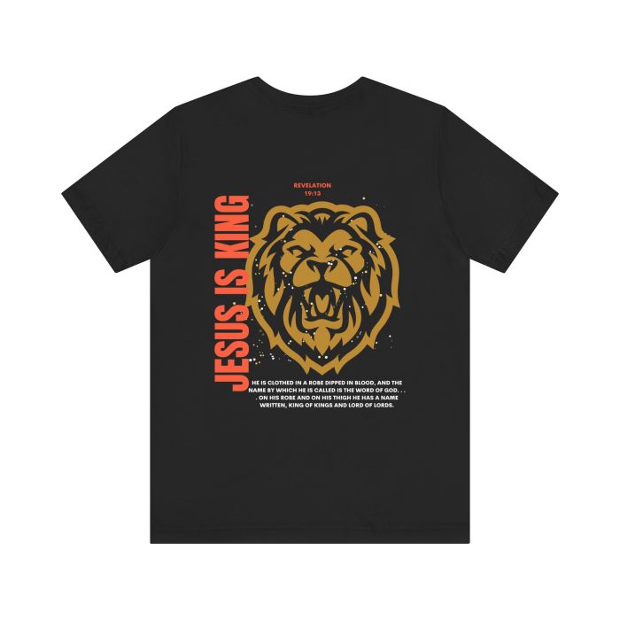 Rev. 19:13 Jesus is King Short Sleeve Tee - Image 2