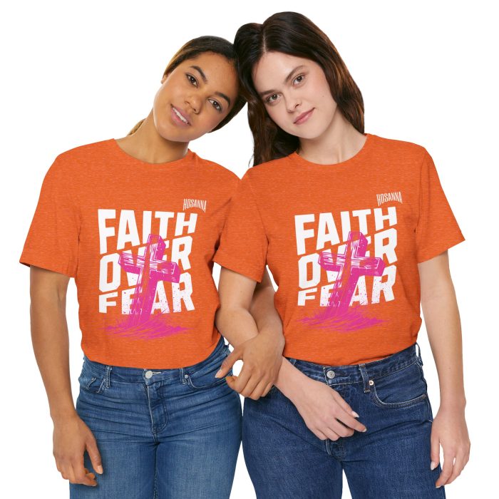 Faith Over Fear Unisex Jersey Tee – Hosanna Christian T-Shirt - Image 24