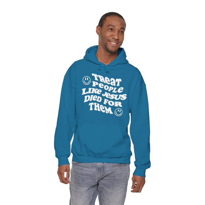 Treat People Like Jesus Hooded Sweatshirt - Image 29