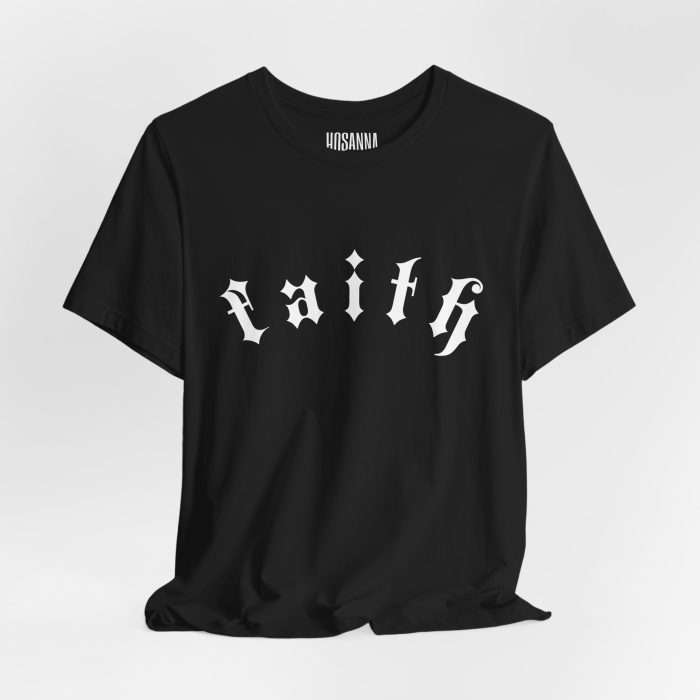 Faith - Unisex Jersey Short Sleeve Hosanna Christian T- Shirt - Image 4