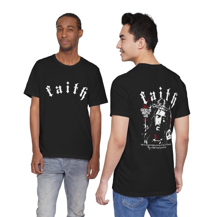 Faith - Unisex Jersey Short Sleeve Hosanna Christian T- Shirt - Image 23