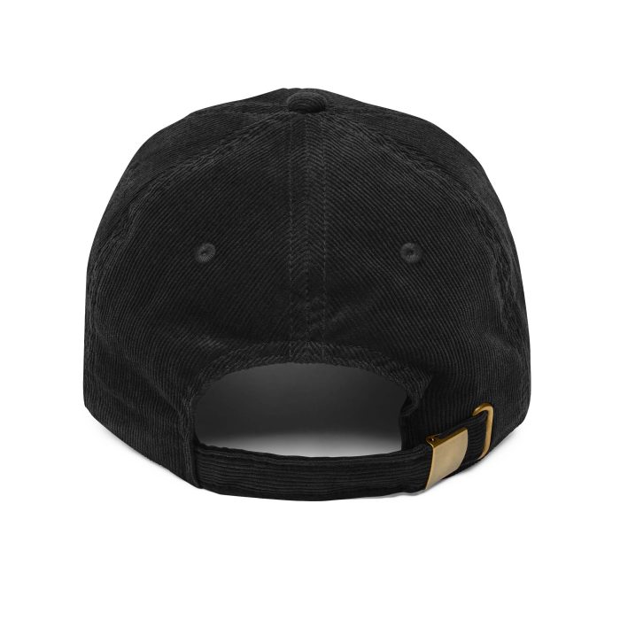 Hosanna Embroidered Corduroy Cap — Vintage Black Dad Hat - Image 3