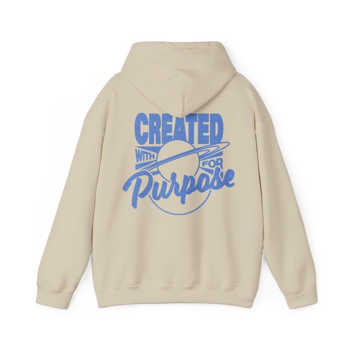 Created With Purpose, For Purpose - Hosanna Christian Hooded Sweatshirt - Image 2