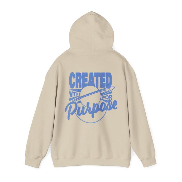 Created With Purpose, For Purpose - Hosanna Christian Hooded Sweatshirt - Image 3