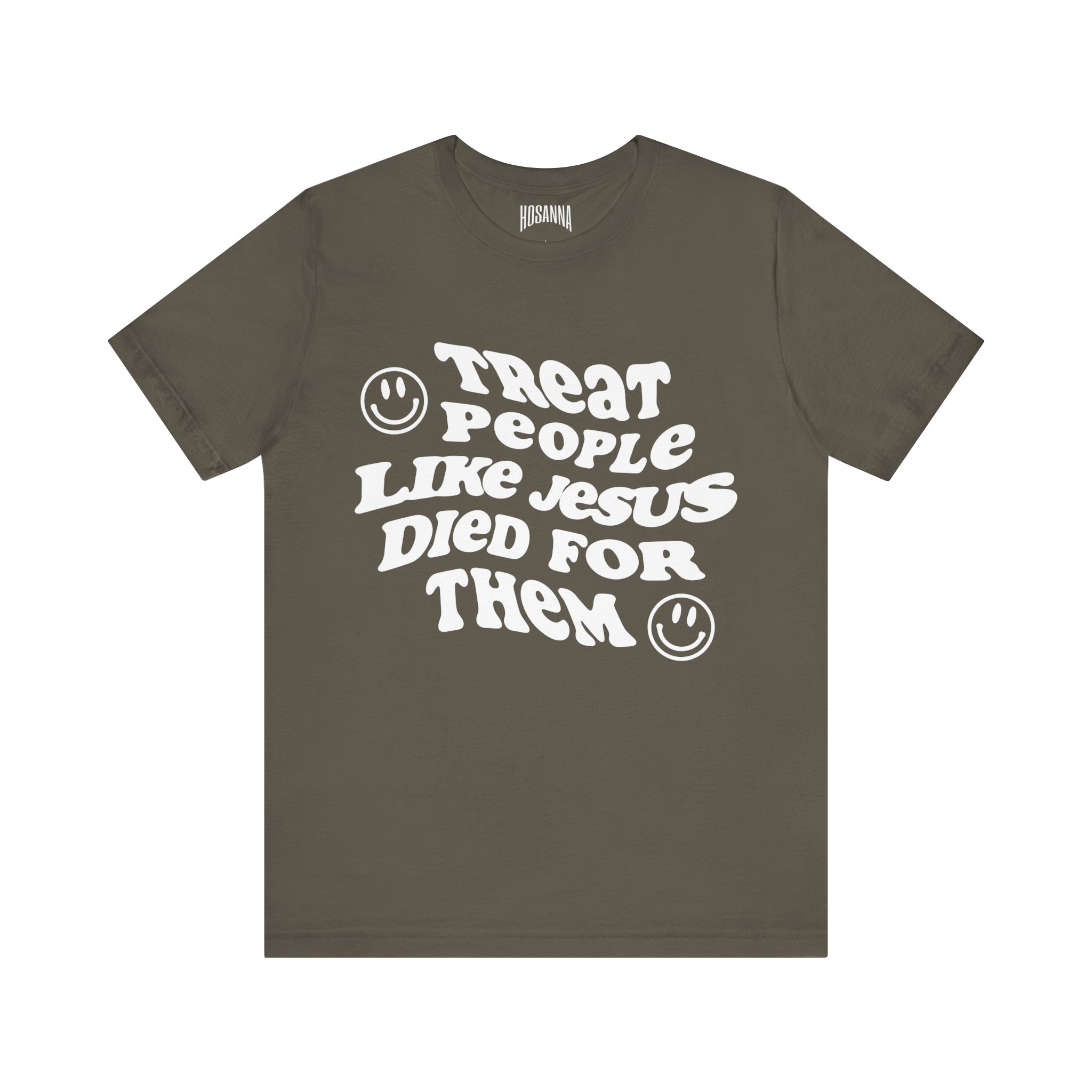 9112449655077875006_2048.jpeg Treat People Like Jesus Short Sleeve Tee - Image 1