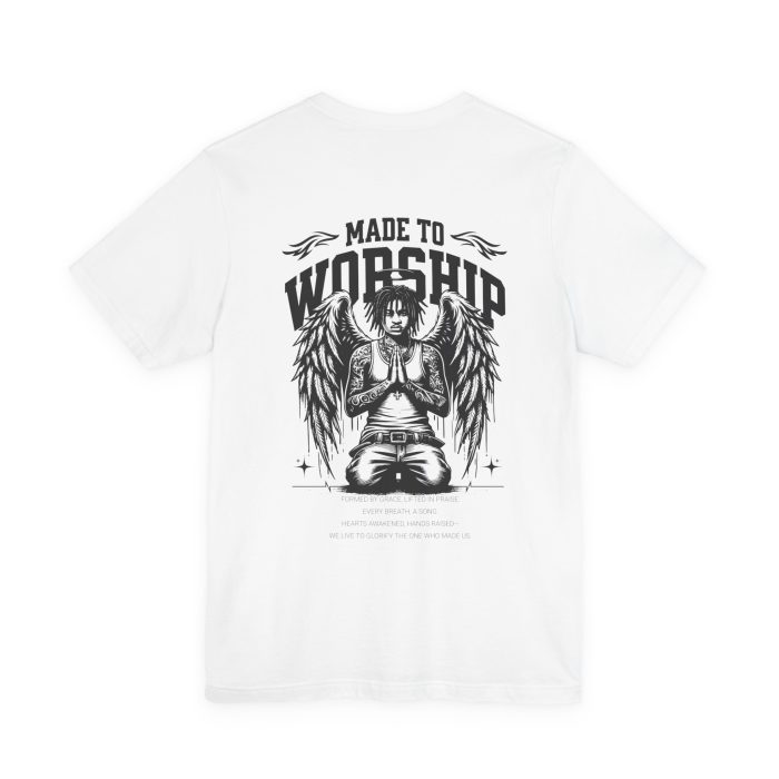 Made to Worship Unisex Jersey Tee - Hosanna Christian T-Shirt - Image 4
